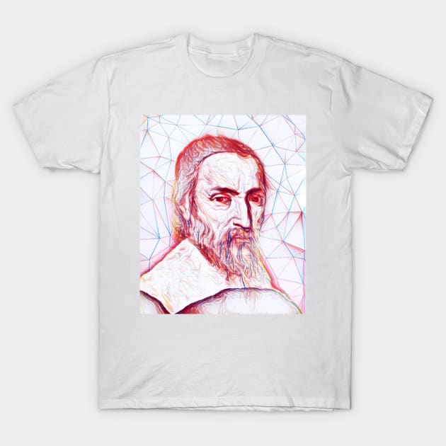 Nicolas Claude Fabri de Peiresc Portrait | Nicolas Claude Fabri de Peiresc Artwork | Line Art T-Shirt by JustLit